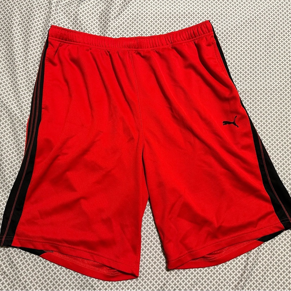 Red Puma shorts